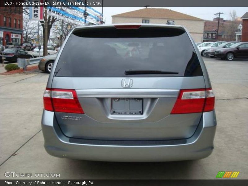 Slate Green Metallic / Gray 2007 Honda Odyssey EX
