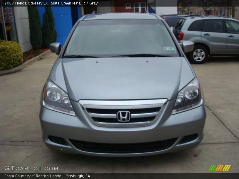 Slate Green Metallic / Gray 2007 Honda Odyssey EX