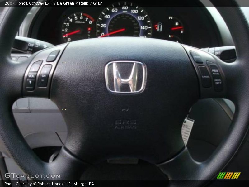 Slate Green Metallic / Gray 2007 Honda Odyssey EX
