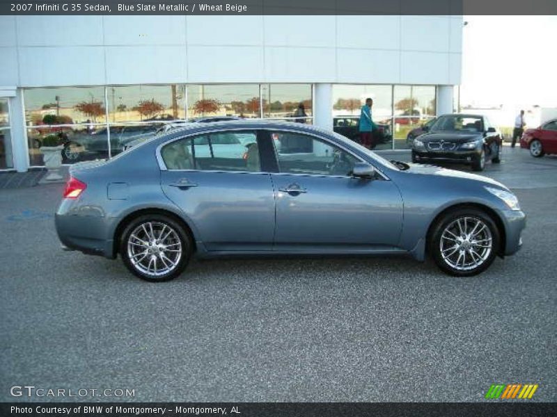 Blue Slate Metallic / Wheat Beige 2007 Infiniti G 35 Sedan