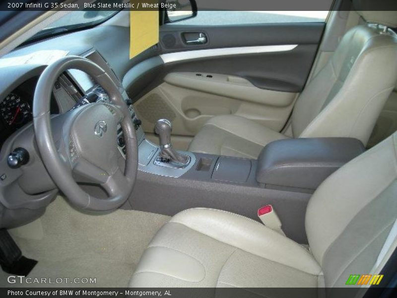 Blue Slate Metallic / Wheat Beige 2007 Infiniti G 35 Sedan