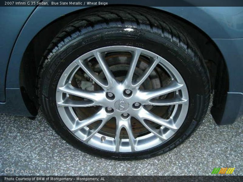 Blue Slate Metallic / Wheat Beige 2007 Infiniti G 35 Sedan