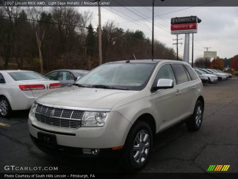 Light Sage Metallic / Medium Camel 2007 Lincoln MKX AWD