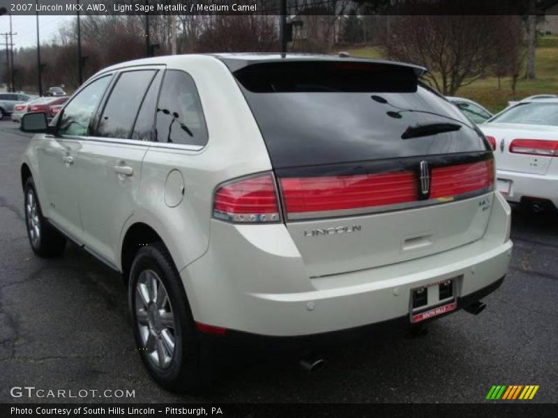 Light Sage Metallic / Medium Camel 2007 Lincoln MKX AWD