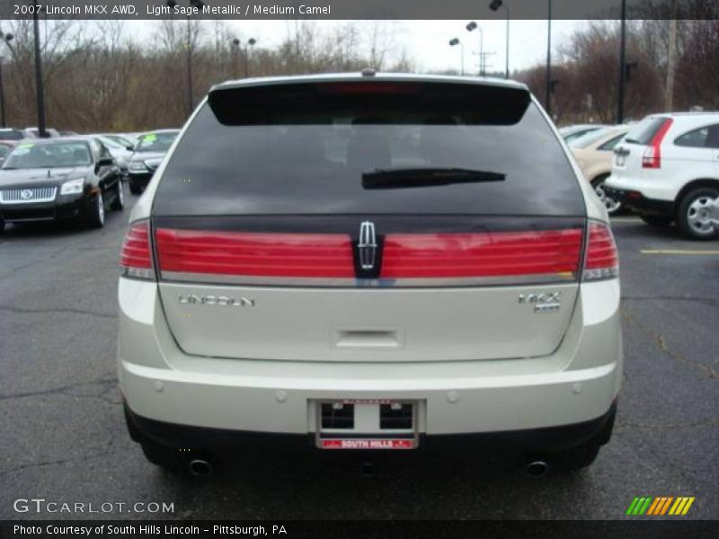 Light Sage Metallic / Medium Camel 2007 Lincoln MKX AWD