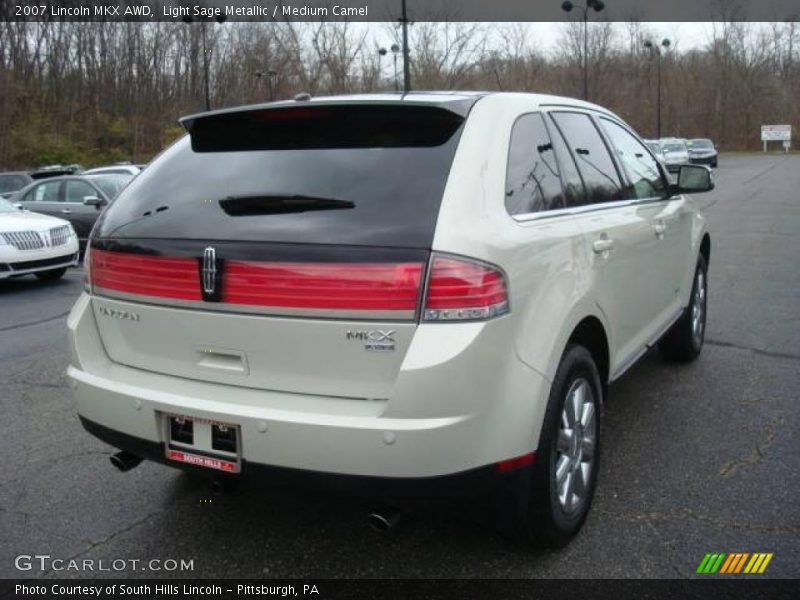 Light Sage Metallic / Medium Camel 2007 Lincoln MKX AWD