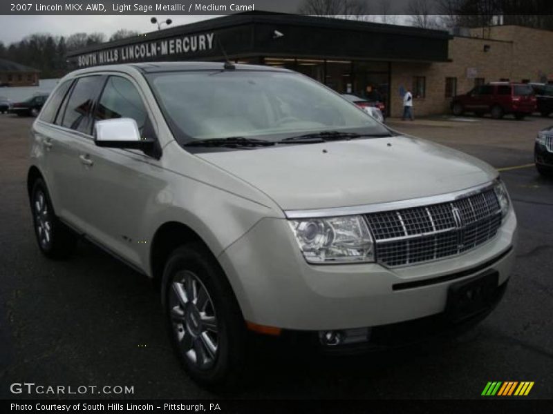 Light Sage Metallic / Medium Camel 2007 Lincoln MKX AWD