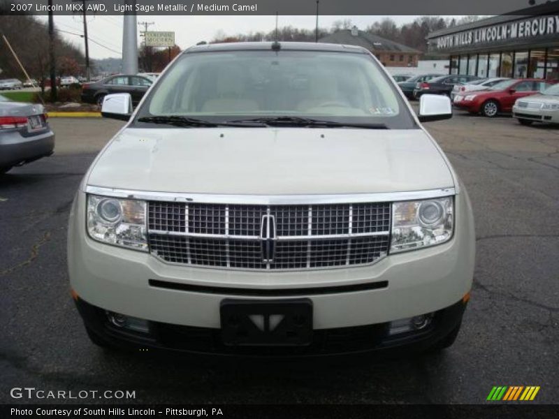 Light Sage Metallic / Medium Camel 2007 Lincoln MKX AWD