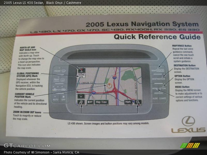 Black Onyx / Cashmere 2005 Lexus LS 430 Sedan