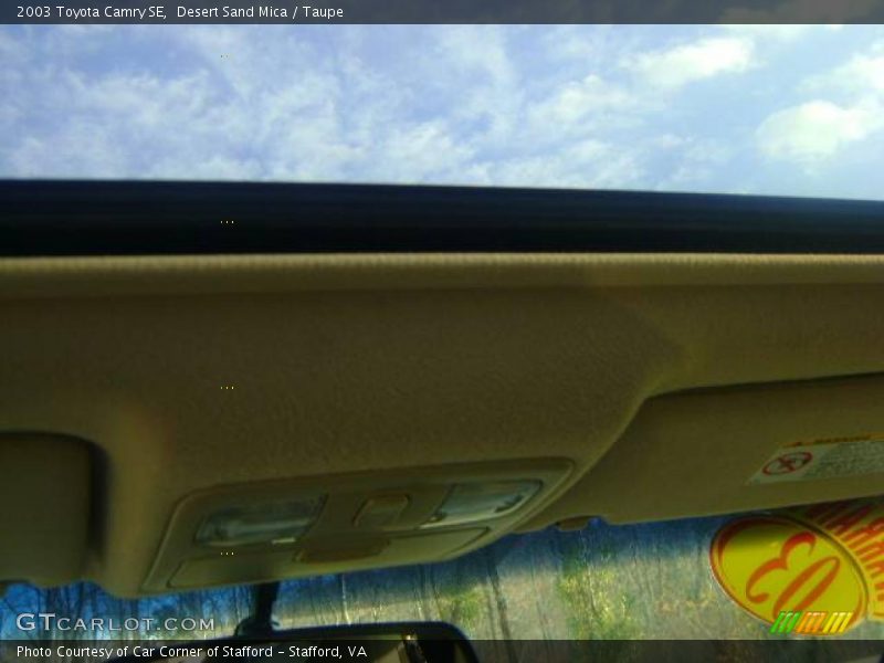 Desert Sand Mica / Taupe 2003 Toyota Camry SE