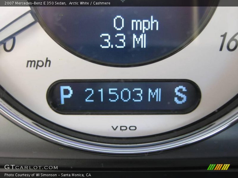 Arctic White / Cashmere 2007 Mercedes-Benz E 350 Sedan