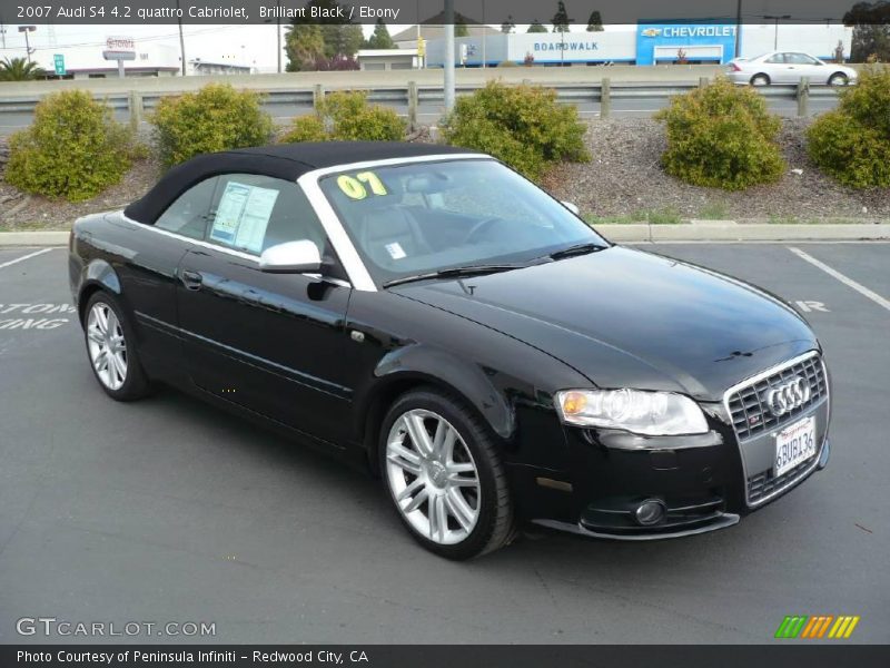 Brilliant Black / Ebony 2007 Audi S4 4.2 quattro Cabriolet