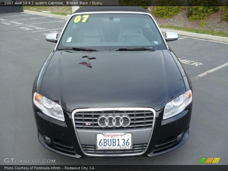 Brilliant Black / Ebony 2007 Audi S4 4.2 quattro Cabriolet