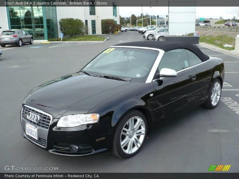 Brilliant Black / Ebony 2007 Audi S4 4.2 quattro Cabriolet