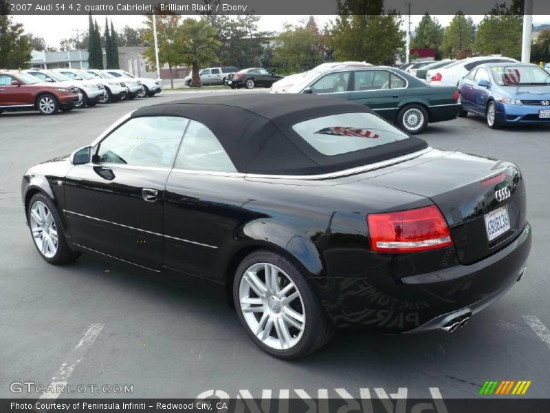 Brilliant Black / Ebony 2007 Audi S4 4.2 quattro Cabriolet