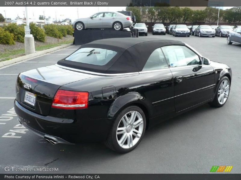 Brilliant Black / Ebony 2007 Audi S4 4.2 quattro Cabriolet