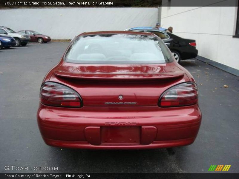 Redfire Metallic / Graphite 2003 Pontiac Grand Prix SE Sedan