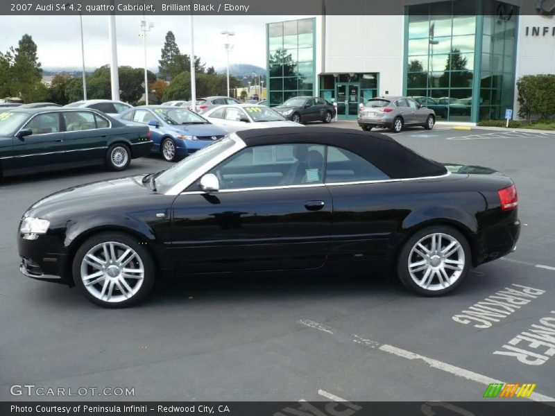 Brilliant Black / Ebony 2007 Audi S4 4.2 quattro Cabriolet