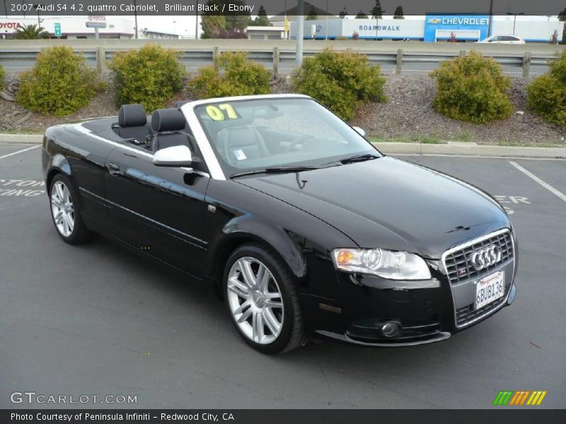 Brilliant Black / Ebony 2007 Audi S4 4.2 quattro Cabriolet