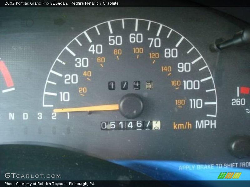 Redfire Metallic / Graphite 2003 Pontiac Grand Prix SE Sedan