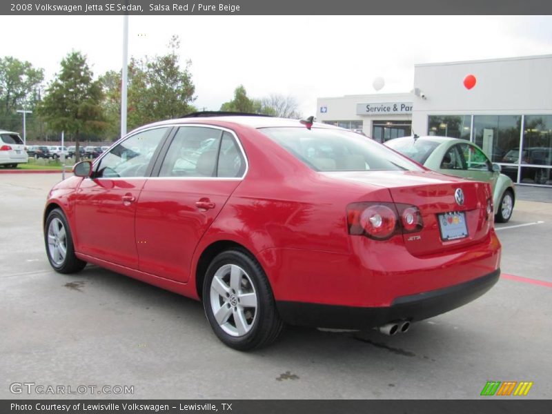 Salsa Red / Pure Beige 2008 Volkswagen Jetta SE Sedan