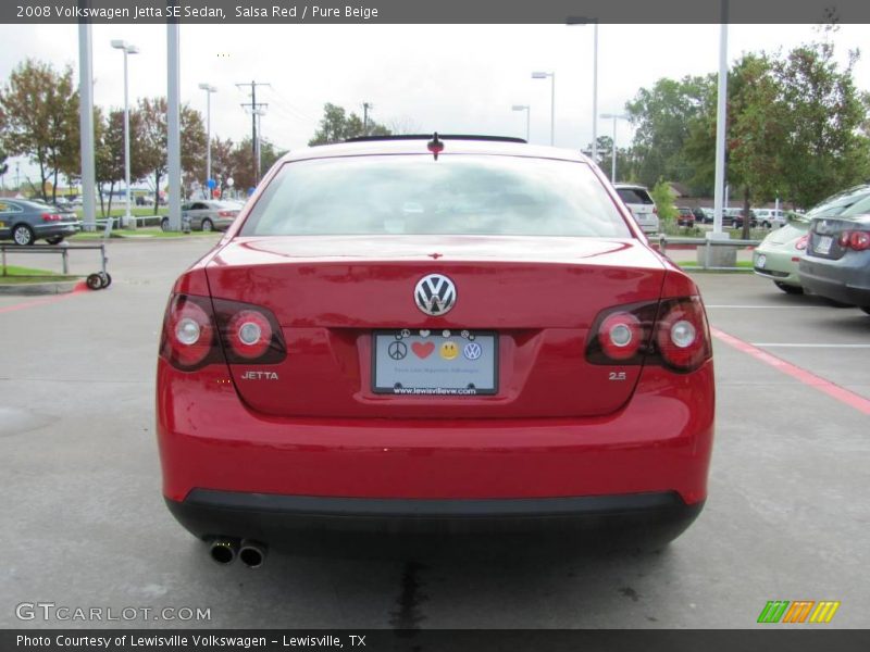 Salsa Red / Pure Beige 2008 Volkswagen Jetta SE Sedan