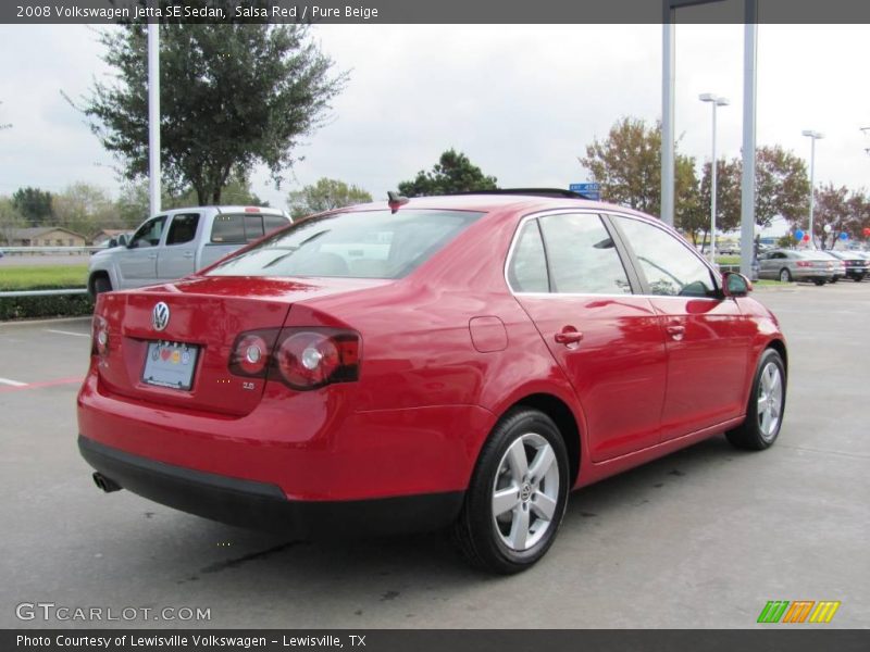 Salsa Red / Pure Beige 2008 Volkswagen Jetta SE Sedan