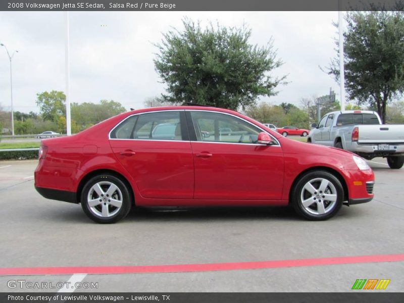 Salsa Red / Pure Beige 2008 Volkswagen Jetta SE Sedan