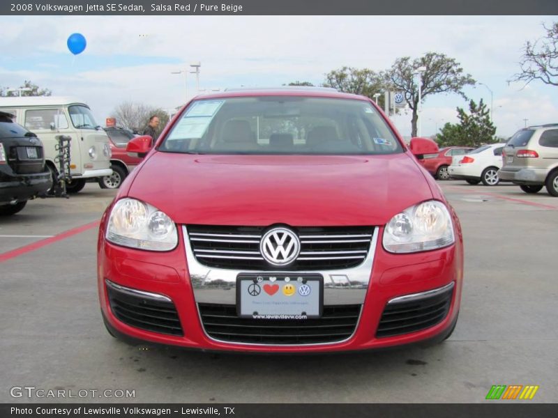Salsa Red / Pure Beige 2008 Volkswagen Jetta SE Sedan