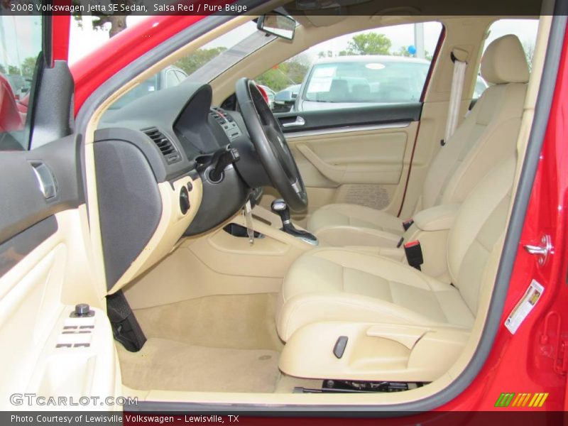 Salsa Red / Pure Beige 2008 Volkswagen Jetta SE Sedan