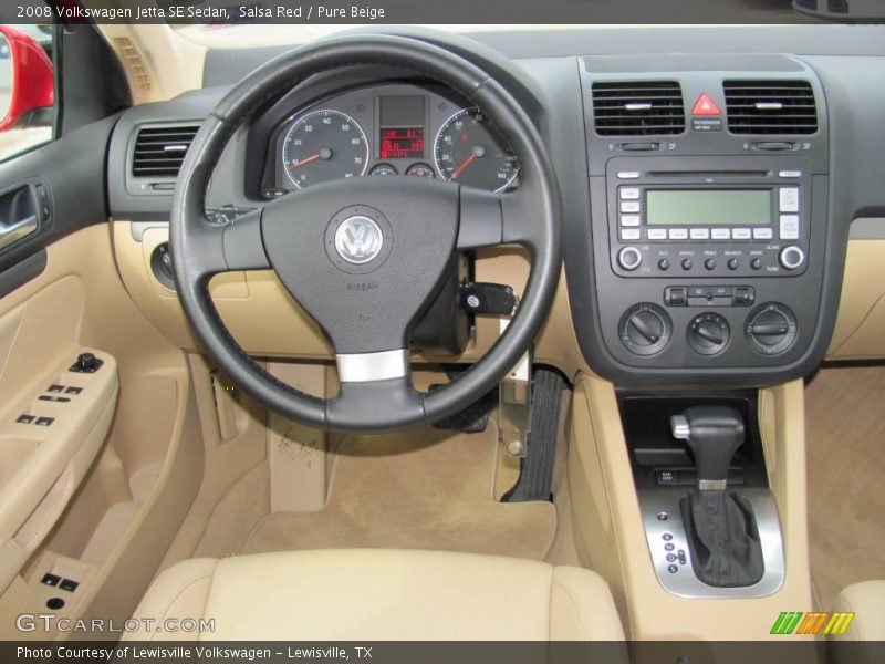 Salsa Red / Pure Beige 2008 Volkswagen Jetta SE Sedan