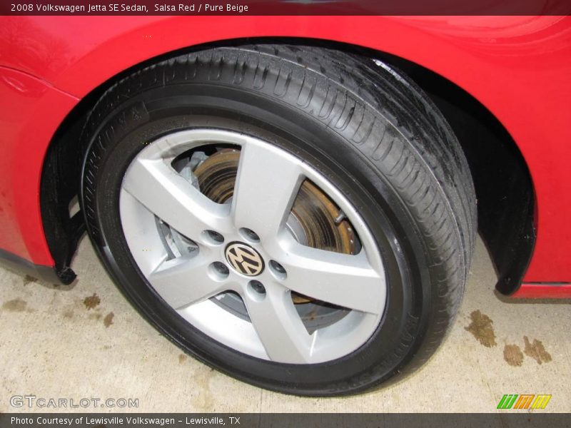 Salsa Red / Pure Beige 2008 Volkswagen Jetta SE Sedan