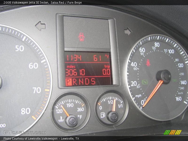 Salsa Red / Pure Beige 2008 Volkswagen Jetta SE Sedan