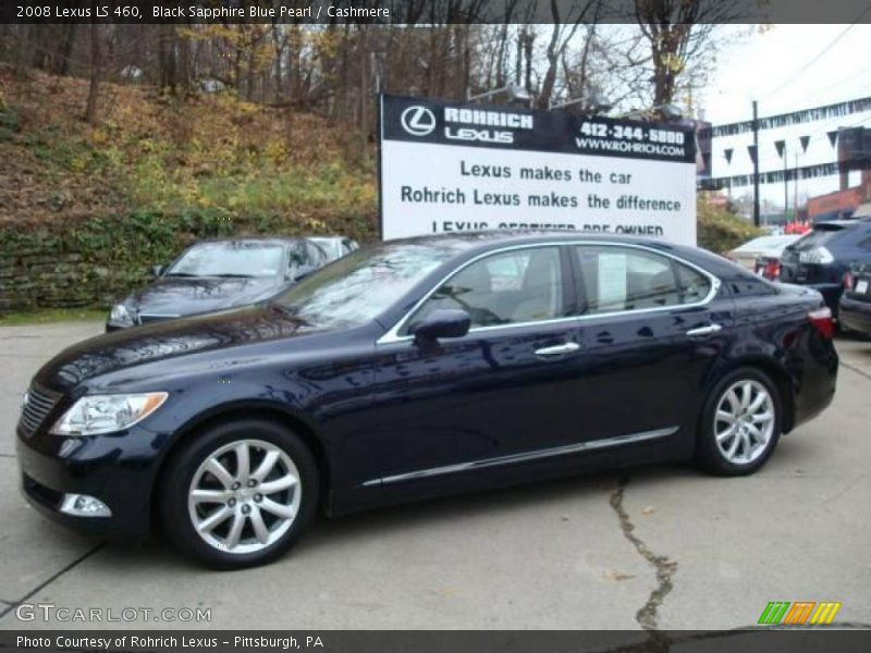 Black Sapphire Blue Pearl / Cashmere 2008 Lexus LS 460