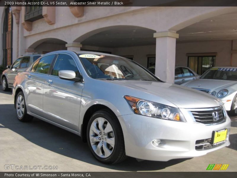 Alabaster Silver Metallic / Black 2009 Honda Accord EX-L V6 Sedan