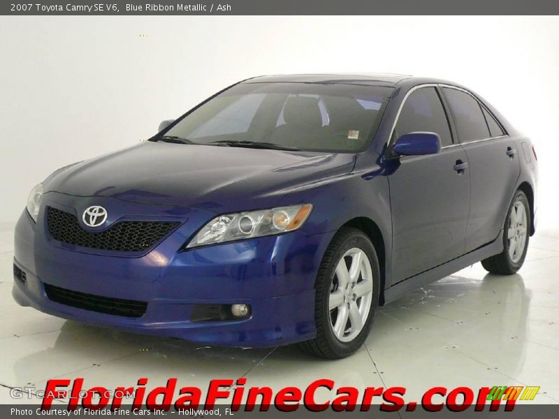 Blue Ribbon Metallic / Ash 2007 Toyota Camry SE V6
