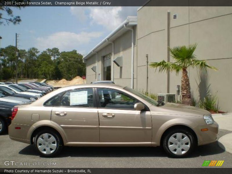 Champagne Beige Metallic / Grey 2007 Suzuki Forenza Sedan