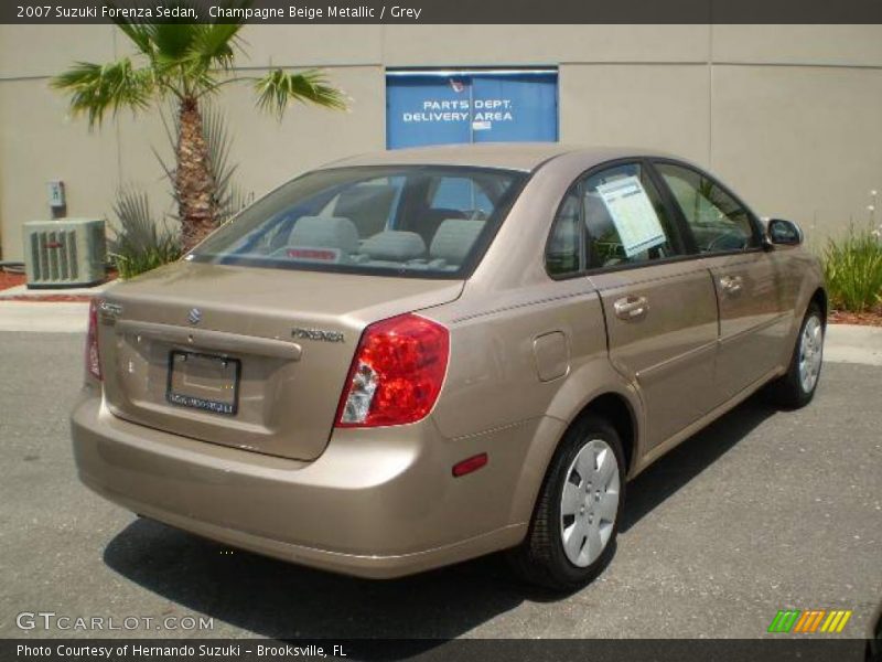 Champagne Beige Metallic / Grey 2007 Suzuki Forenza Sedan