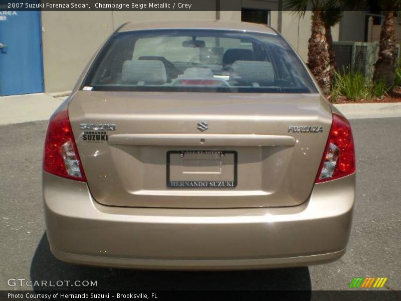 Champagne Beige Metallic / Grey 2007 Suzuki Forenza Sedan