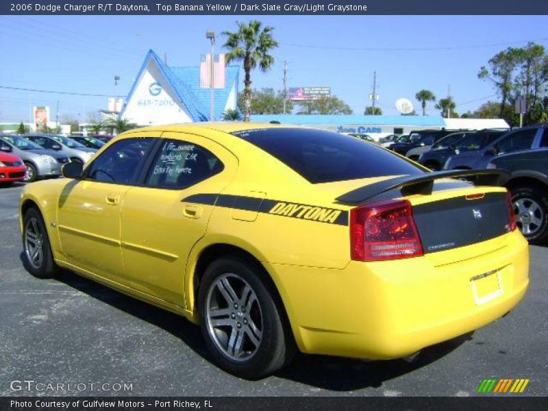 Top Banana Yellow / Dark Slate Gray/Light Graystone 2006 Dodge Charger R/T Daytona
