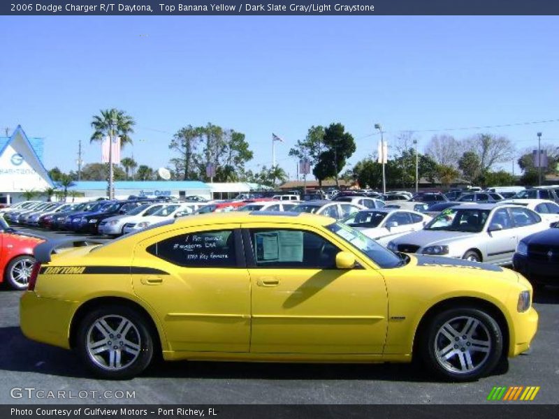 Top Banana Yellow / Dark Slate Gray/Light Graystone 2006 Dodge Charger R/T Daytona