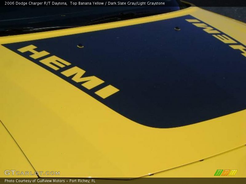 Top Banana Yellow / Dark Slate Gray/Light Graystone 2006 Dodge Charger R/T Daytona