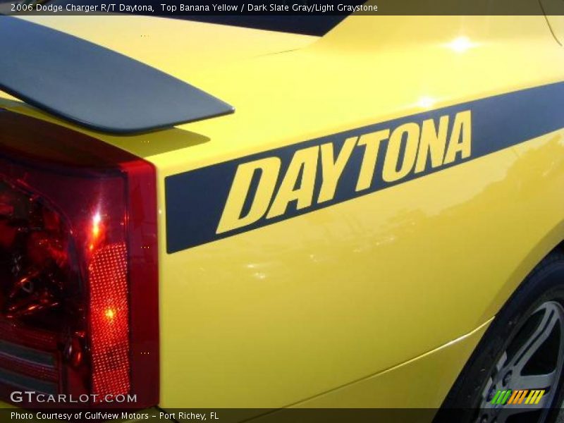 Top Banana Yellow / Dark Slate Gray/Light Graystone 2006 Dodge Charger R/T Daytona