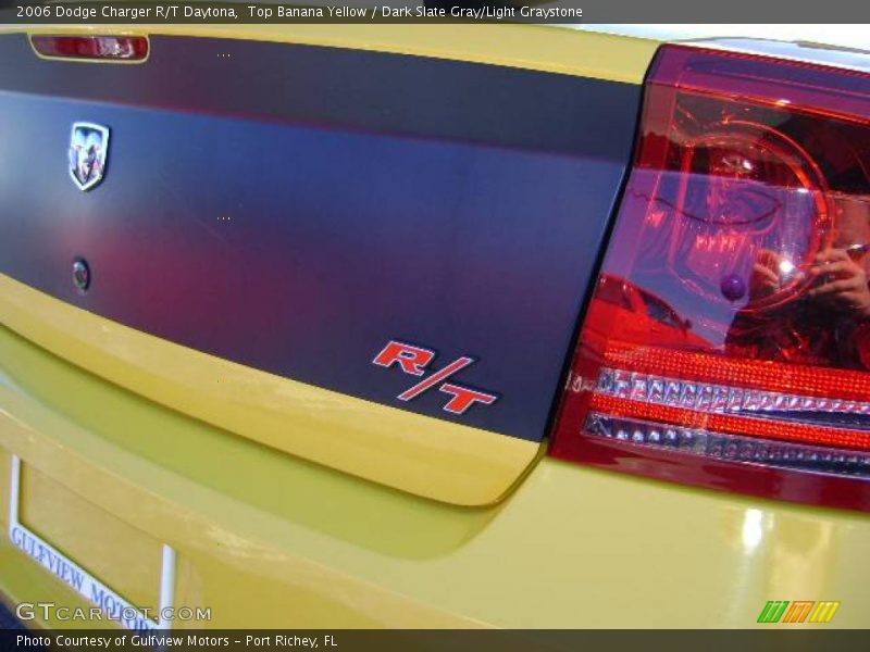 Top Banana Yellow / Dark Slate Gray/Light Graystone 2006 Dodge Charger R/T Daytona