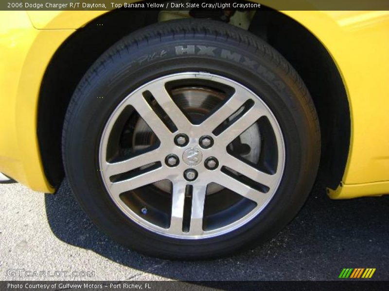 Top Banana Yellow / Dark Slate Gray/Light Graystone 2006 Dodge Charger R/T Daytona
