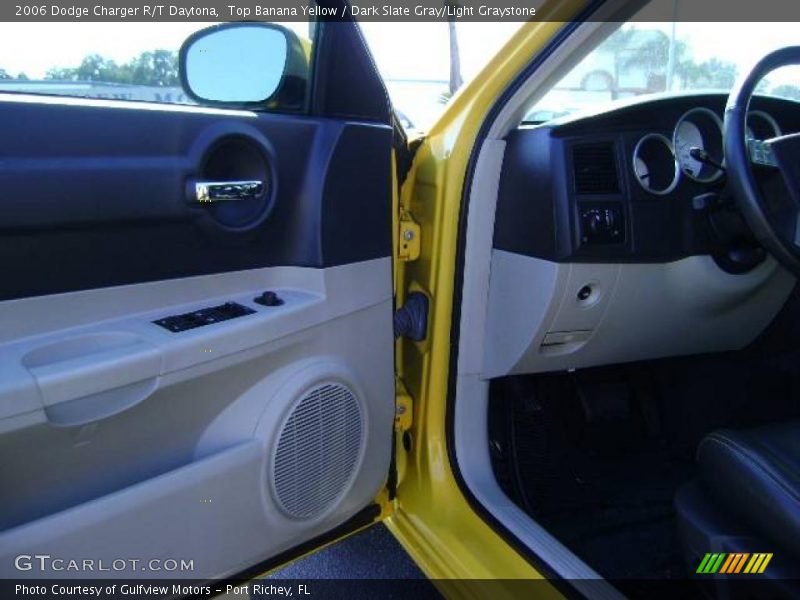 Top Banana Yellow / Dark Slate Gray/Light Graystone 2006 Dodge Charger R/T Daytona