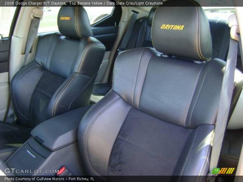 Top Banana Yellow / Dark Slate Gray/Light Graystone 2006 Dodge Charger R/T Daytona