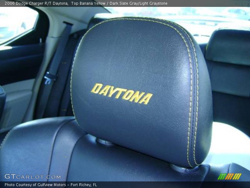 Top Banana Yellow / Dark Slate Gray/Light Graystone 2006 Dodge Charger R/T Daytona