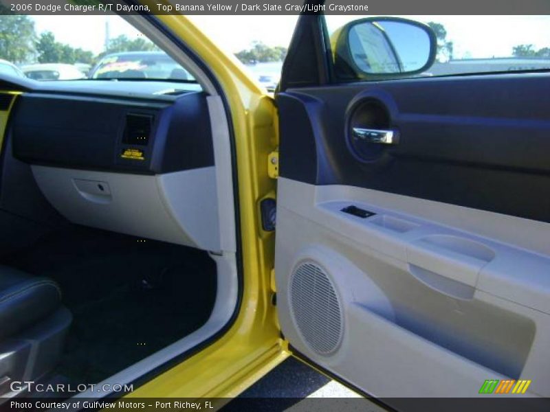 Top Banana Yellow / Dark Slate Gray/Light Graystone 2006 Dodge Charger R/T Daytona