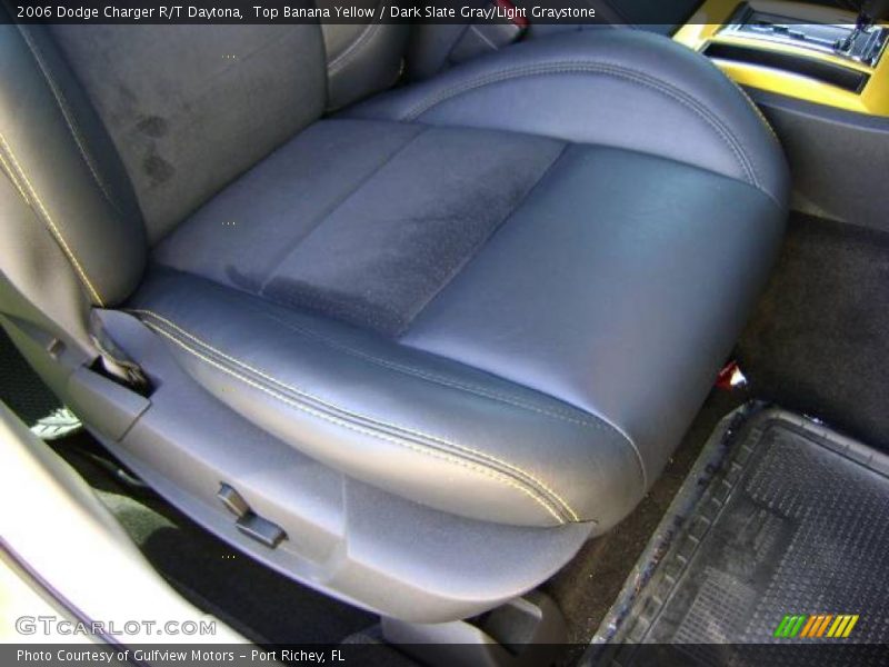 Top Banana Yellow / Dark Slate Gray/Light Graystone 2006 Dodge Charger R/T Daytona